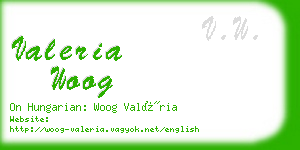 valeria woog business card